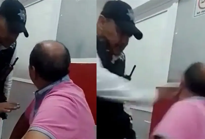 Polic&iacute;a de Nezahualc&oacute;yotl cachetea a hombre detenido y &eacute;ste le devuelve el golpe 