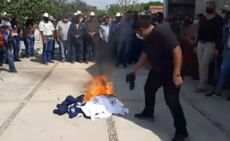 Las y los alcaldes aseguraron que el candidato no representa un compromiso para la reducción de inseguridad. FOTO: Tomada de video