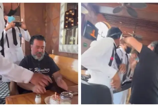 Bajista de Molotov da pastelazo a mesero Bajista de Molotov da pastelazo a mesero