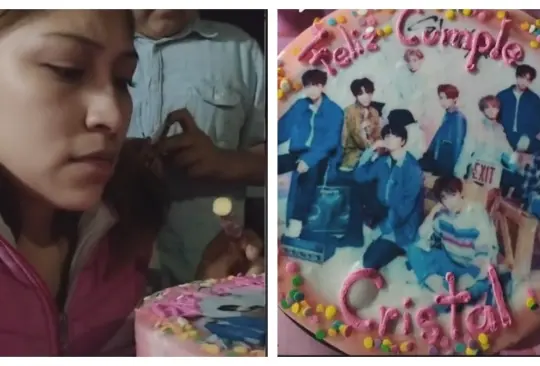 Se equivocan al llevarle un pastel de BTS Se equivocan al llevarle un pastel de BTS
