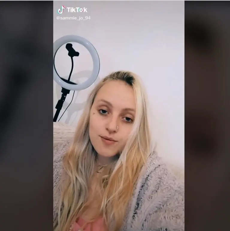 Sammie-Jo sin maquillaje (TikTok)