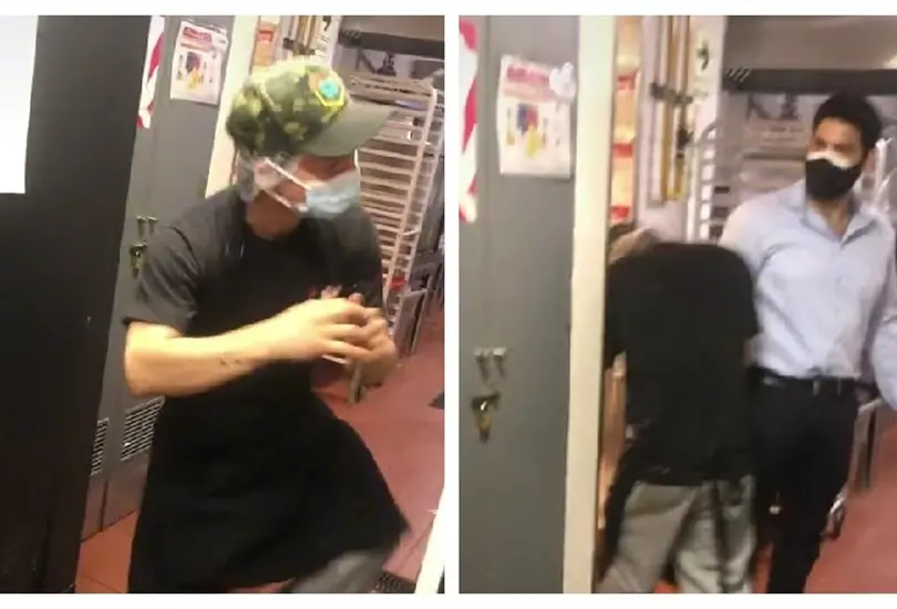 Gerente encuentra a empleado bailando