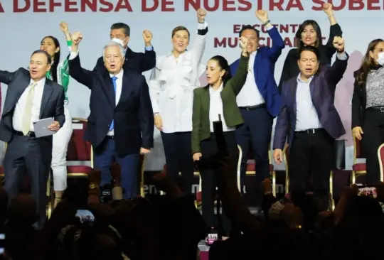 En el Encuentro Municipalista de la 4T estuvieron secretarios de Estado y gobernadores de Morena. En el Encuentro Municipalista de la 4T estuvieron secretarios de Estado y gobernadores de Morena.