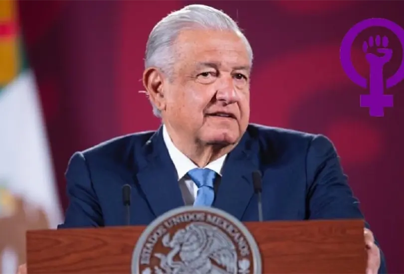 AMLO asegur&oacute; que las manifestaciones de mujeres son posturas pol&iacute;ticas de sus adversarios. 