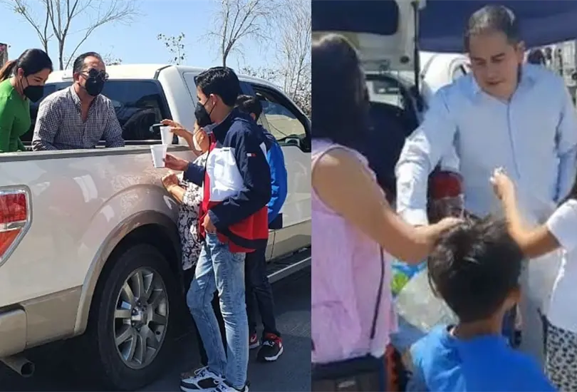 Aficionados de Quer&eacute;taro reparten comida a familiares de hospitalizados del Atlas. 