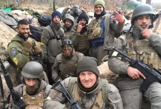 Soldados pertencientes a la Legión Extranjera de Ucrania. Soldados pertencientes a la Legión Extranjera de Ucrania.