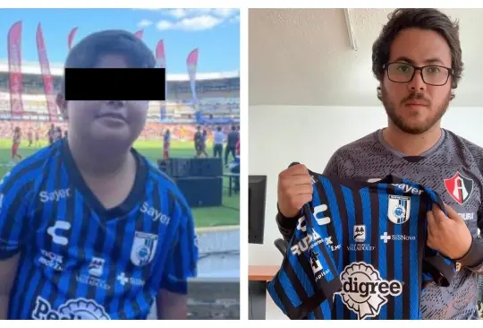 Niño regala su playera a aficionado Niño regala su playera a aficionado