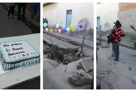 Celebran los seis meses de un socavón Celebran los seis meses de un socavón