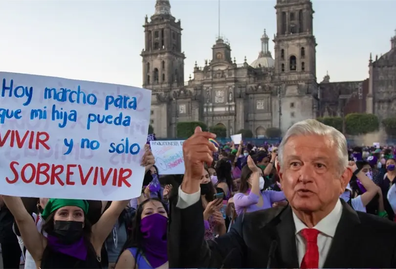 AMLo asegura que marcha 8M se llevó a cabo en paz. AMLo asegura que marcha 8M se llevó a cabo en paz.