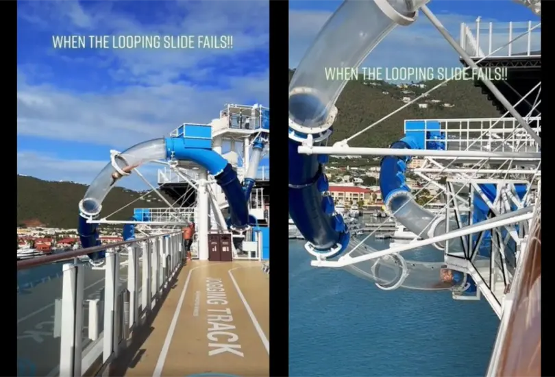 &iquest;Logr&oacute; salir; Mujer que atrapada en tobog&aacute;n acu&aacute;tico y se vuelve viral  VIDEO 