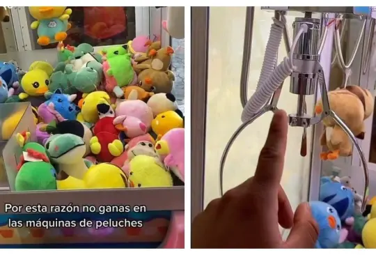 Empleado muestra el truco de las máquinas de peluche Empleado muestra el truco de las máquinas de peluche