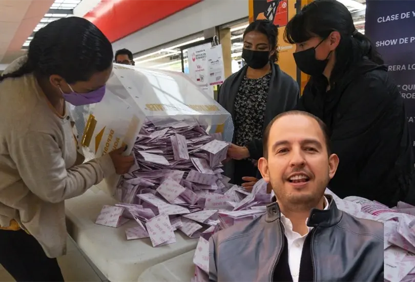 En su video, Marko Cort&eacute;s defendi&oacute; al INE. 