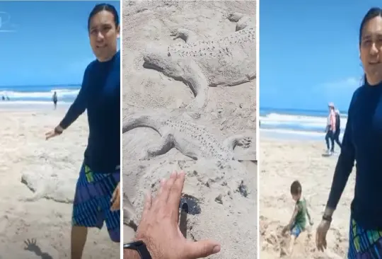 El artista tardó hora y media en hacer un cocodrilo de arena y el niño se tardó minutos en destruirlo. El artista tardó hora y media en hacer un cocodrilo de arena y el niño se tardó minutos en destruirlo.
