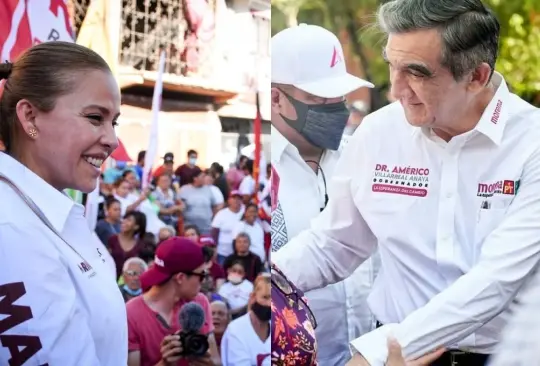 Marina Vitela, candidata en Durango, y Américo Villarreal, candidato en Tamaulipas. Marina Vitela, candidata en Durango, y Américo Villarreal, candidato en Tamaulipas.
