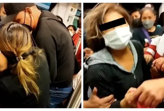 Mujer descubre infidelidad en el Metro