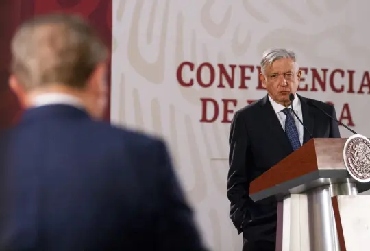 Ricardo Rocha en una conferencia de prensa mañanera de AMLO. Ricardo Rocha en una conferencia de prensa mañanera de AMLO.