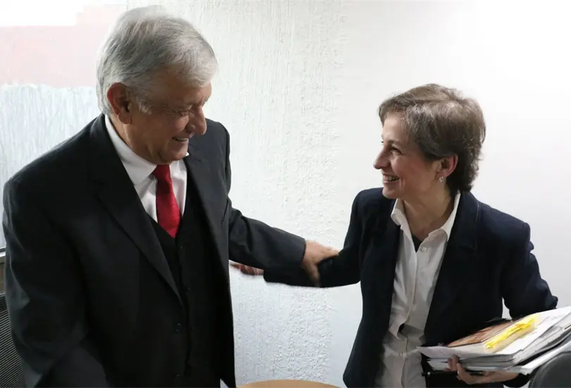 AMLO destap&oacute; a Carmen Aristegui como posible candidata presidencial. 