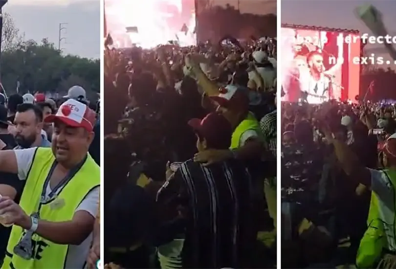 Este vendedor no pudo resistir la emoción de estar en el circo de Los Caligaris. Este vendedor no pudo resistir la emoción de estar en el circo de Los Caligaris.