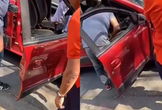 En redes sociales se hizo viral el video se ve a un policía vestido de civil colocar una pistola debajo del asiento de un padre de familia que viajaba con sus hijos