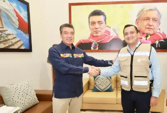 El gobernador de Chiapas, Rutilio Escandón, y el delegado de Programas Integrales de Desarrollo, Antonio Aguilar. El gobernador de Chiapas, Rutilio Escandón, y el delegado de Programas Integrales de Desarrollo, Antonio Aguilar.