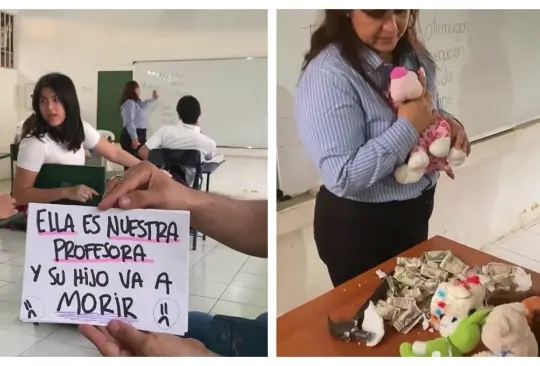 Estudiantes ayudan al hijo de su maestra