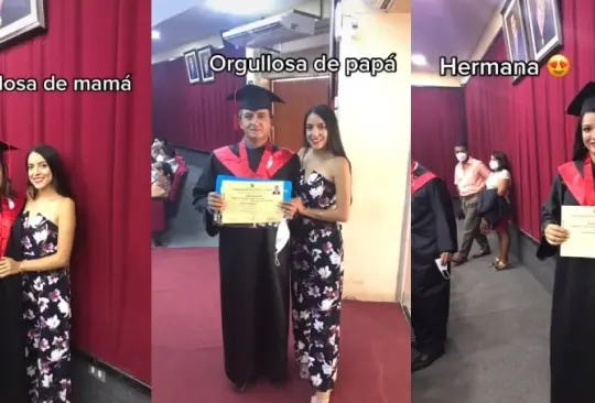 Familia completa se gradúa al mismo tiempo de la universidad