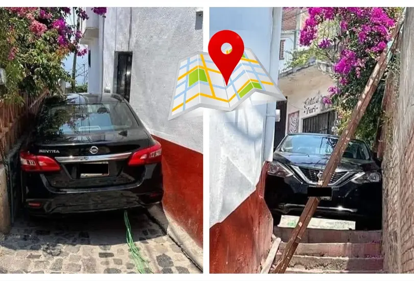 Turistas quedan atorados con su auto