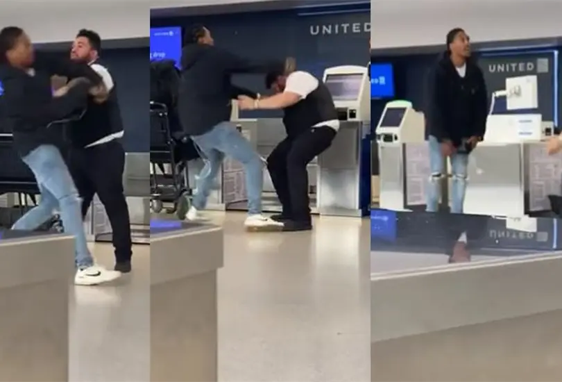 La pelea entre el trabajador de United Airlines y el pasajero qued&oacute; captada en video. 