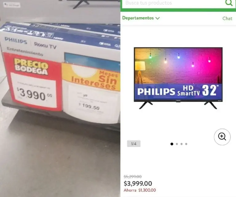 Pantalla antes y durante el Hot Sale (Twitter @daramurihunk)
