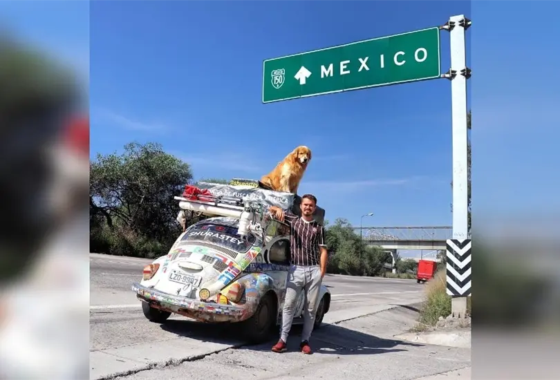Jesse Koz estuvo en M&eacute;xico en su viaje hacia Alaska. 