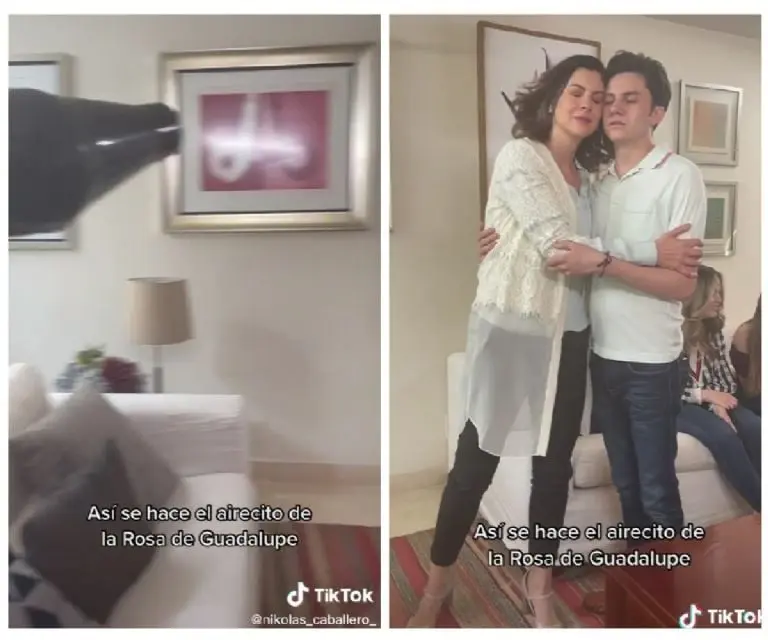 Grabación de La Rosa de Guadalupe (TikTok @nikolas_caballero_)