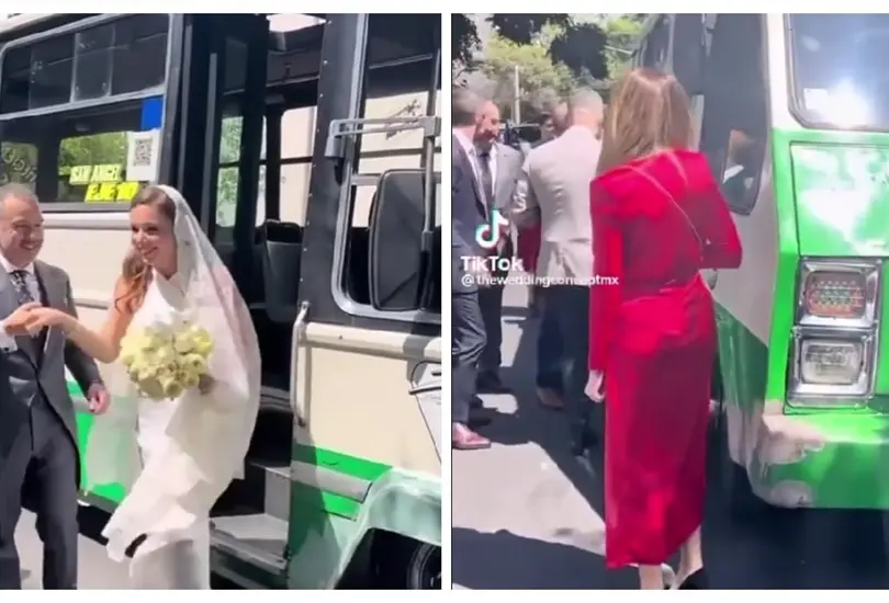 Novios rentan micros el d&iacute;a de su boda