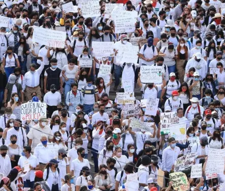 Marchan en Guanajuato para exigir justicia por Ángel Yael, estudiante asesinado por la Guardia Nacional