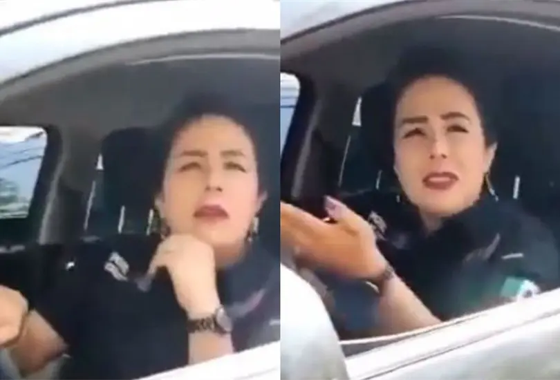 La mujer portaba un uniforme de la FGR y conduc&iacute;a un auto sin placas.