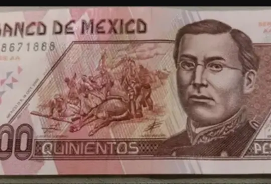 Venden billete de 500 pesos hasta en 25 mil. 