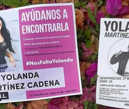 Gobierno de NL ofrece recompensa por información sobre el paradero de Yolanda Martínez Cadena