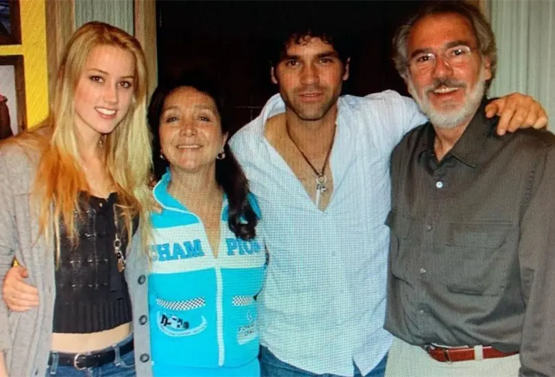 Valentino Lan&uacute;s y Amber Heard en el restaurante de Otto Sirgo
