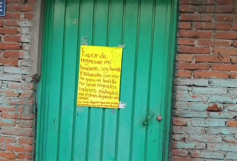 Abuelita pide que le regresen su brasero