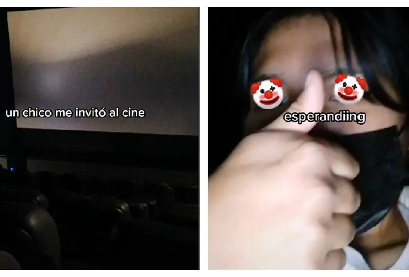 Joven abandona a su cita en el cine