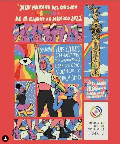 Listo el cartel y la fecha para la Marcha del orgullo LGBT de la Ciudad de México 2022