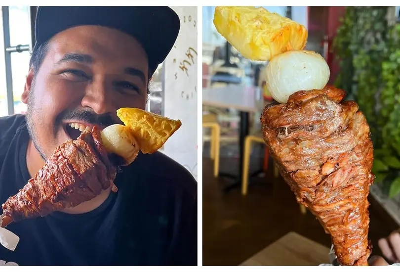 Taquer&iacute;a vende mini trompos al pastor