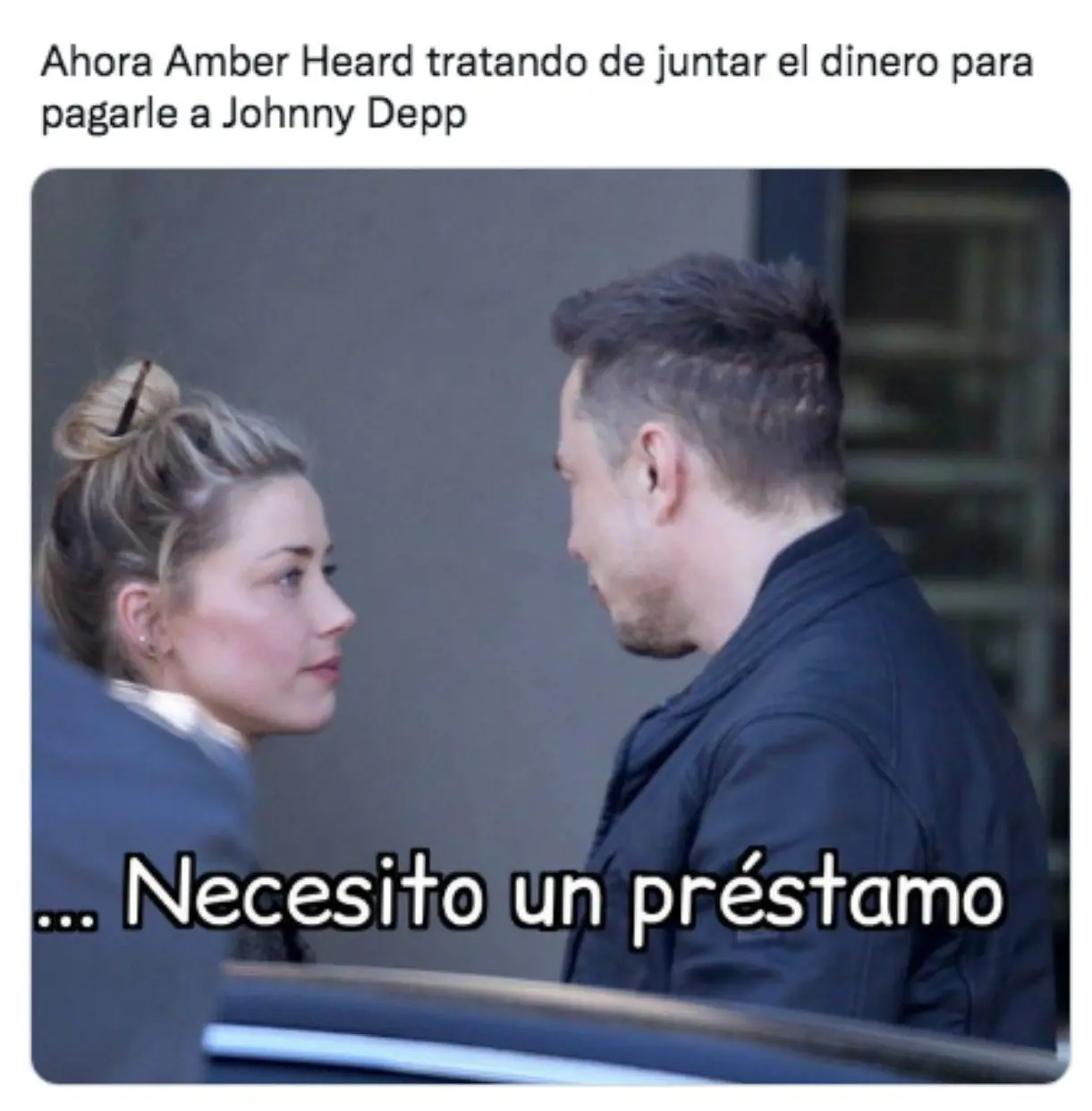 Algunos ya se imaginaron a Amber Heard pidi&eacute;ndole prestado a Elon Musk para pagar lo que debe.