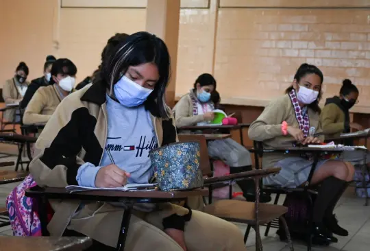 Alumnos en una escuela de la SEP. 