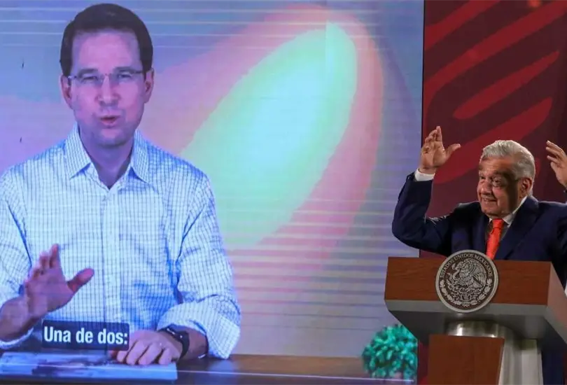 AMLO transmiti&oacute; el video de Anaya en la conferencia ma&ntilde;anera de este lunes.