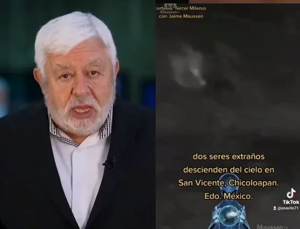 Jaime Maussan muestra video de supuestos extraterrestres descendiendo de OVNI en Chicoloapan