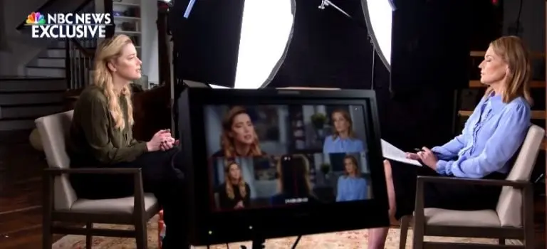 Amber Heard en entrevista exclusiva con BBC News. Foto: YouTube.