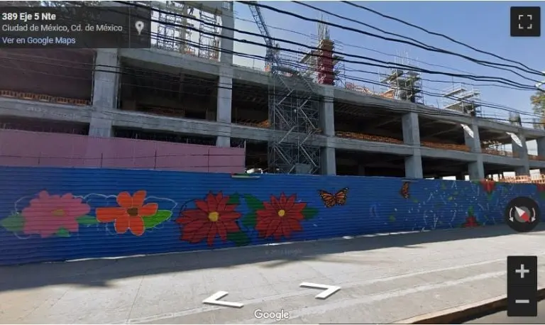 El avance de la obra está a ya más de la mitad, con los cimientos e instalaciones y fachados ya terminados. Foto: Google maps.