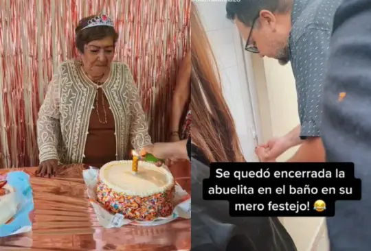 Los mariachis intentaron ayudar a la abuelita, sin embargo, terminaron tomándose fotos con los familiares y cantándole desde el otro lado de la puerta