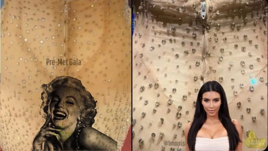 Sufre da&ntilde;os el vestido hist&oacute;rico de Marilyn Monroe que uso Kim Kardashian para la Met Gala | FOTOS