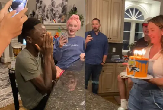 El joven de Rep&uacute;blica de Sierra Leona fue adoptado por una familia estadounidense quien le festejo por primera vez su cumplea&ntilde;os